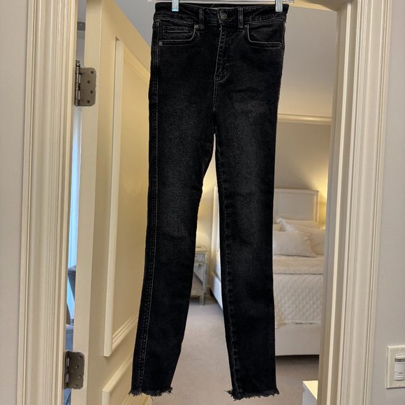 Free People We the Free Raw Hem High Rise Skinny Jeans - Picture 3 of 5